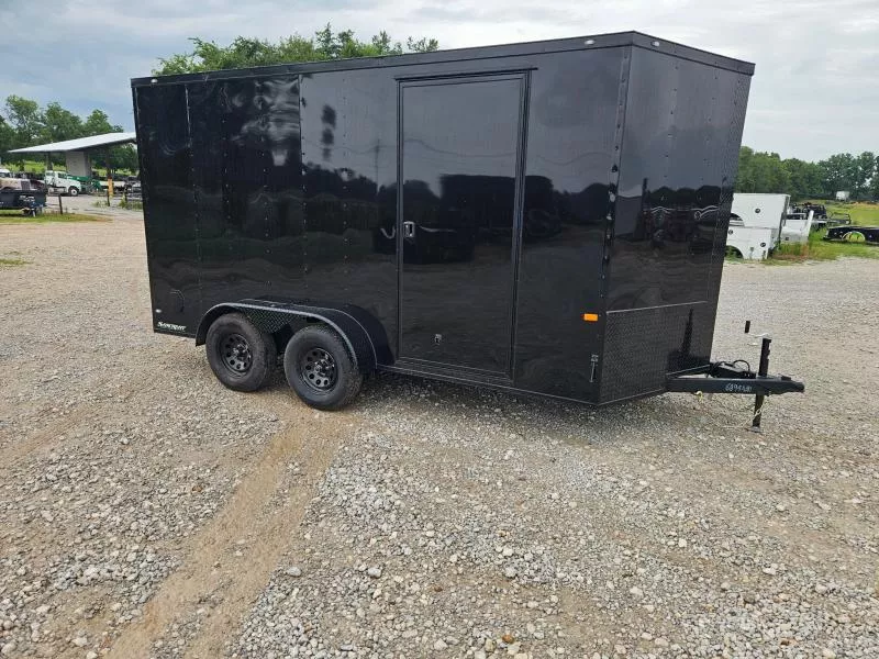 2026 Rock Solid 7X14 TANDEM 7K CARGO W/7' HEIGHT BLACKOUT TRIM & RAMP DOOR