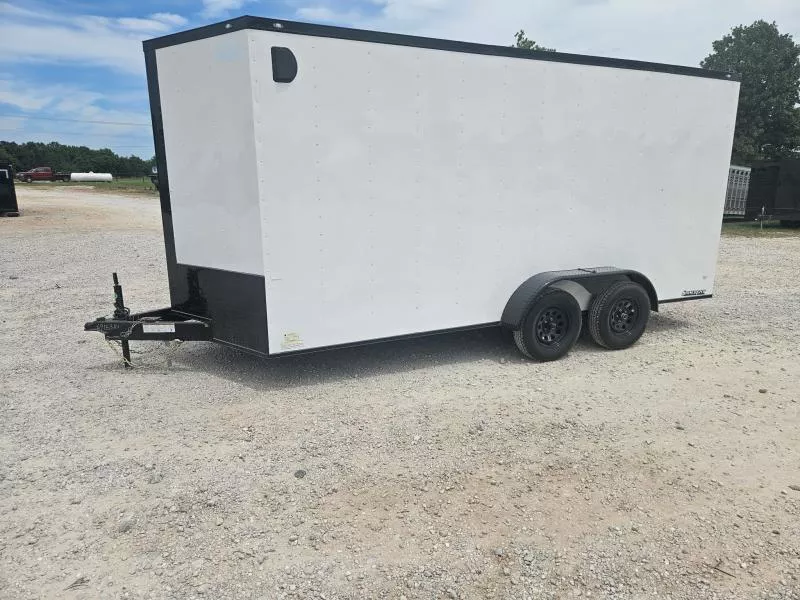 2026 Rock Solid 7X16 TANDEM 7K CARGO W/BLACKOUT TRIM 7' HEIGHT & RAMP DOOR