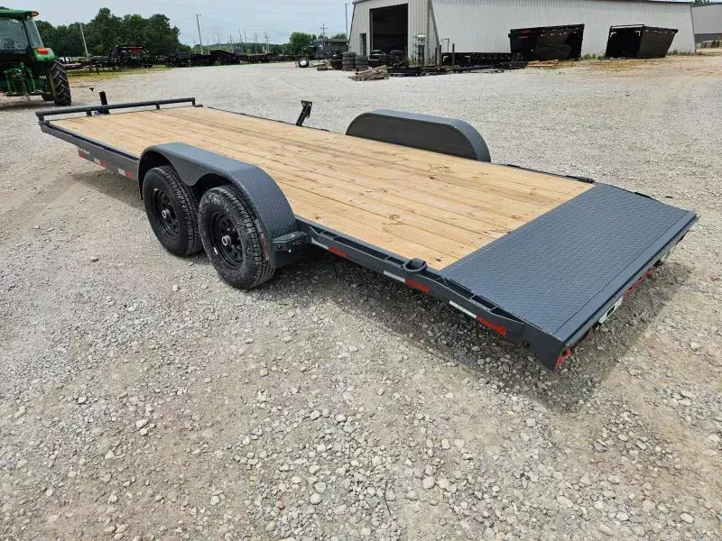 2026 Lamar 83X22 TANDEM 10K CAR HAULER W/2' STEEL DOVE & SLIDE OUT RAMPS