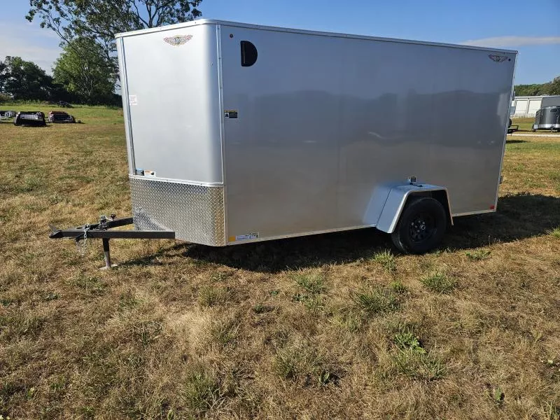 2025 H&H 6X12 SINGLE 3.5K CARGO W/SCRELESS EXTERIOR 6' HEIGHT & RAMP DOOR