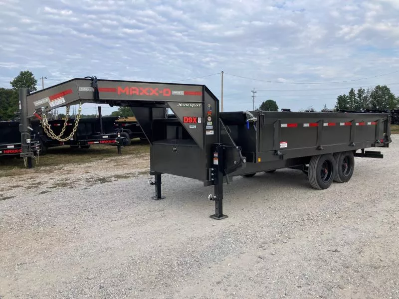 2026 MAXX-D 96X16 TANDEM 17.5K DECKOVER DUMP W/ 24" FOLD DOWN SIDES, 8' SLIDE IN RAMPS & WIRELESS REMOTE