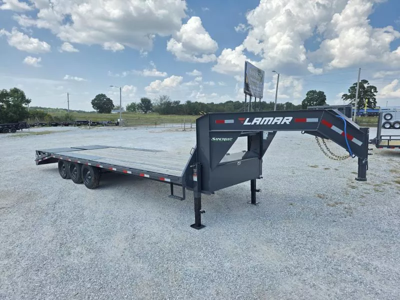 2025 Lamar 102X25 TRIPLE 21K GOOSENECK W/MAX RAMPS & 17.5/16PLY