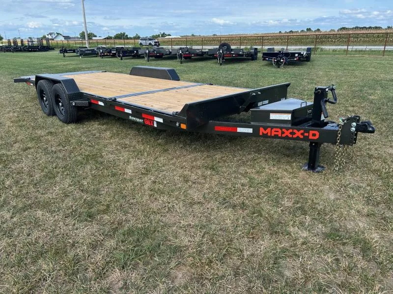 2026 MAXX-D 83x22 Tandem 14K Gravity Tilt w/ 6' Stationary & Toolbox
