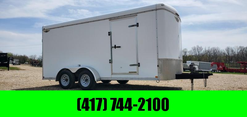 2004 H&H 7X16 TANDEM 7K ROUND TOP CARGO W/6'6" HEIGHT RAMP DOOR & TORSION AXLES 2004 H&H 7X16 TANDEM 7K ROUND TOP CARGO W/6'6" HEIGHT RAMP DOOR & TORSION AXLES