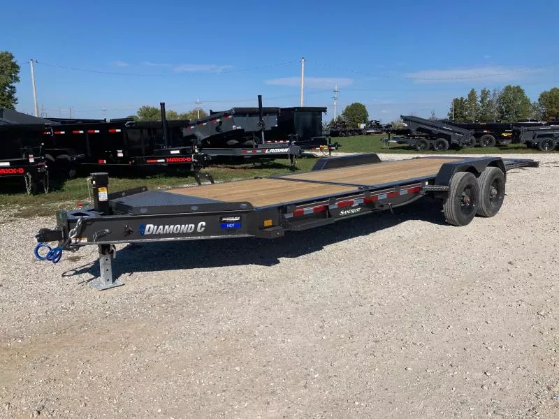 2026 Diamond C 82X22 TANDEM 20K TILT W/ 6' STATIONARY DECK, 16' TILT DECK, LARGE TOOLBOX & 2-SPEED JACK
