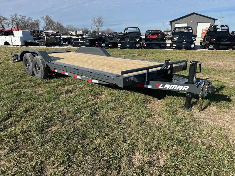 2026 Lamar 102x22 Tandem 14K Equipment Trailer w/ Drive Over Fenders, Max Ramps, & Extra D-Rings