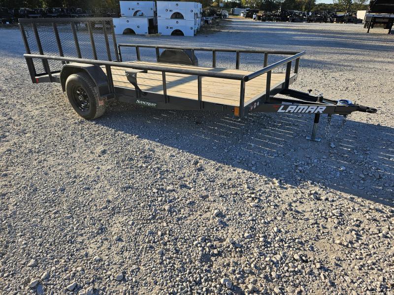 2025 Lamar 83X14 SINGLE PIPETOP UTILITY W/5200 AXLE 2' DOVE & 3' SPRING GATE