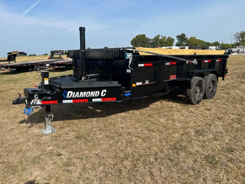 2026 Diamond C 82x16 Tandem 23K Telescopic Dump w/ 7 Gauge Floor/Sides & Solar