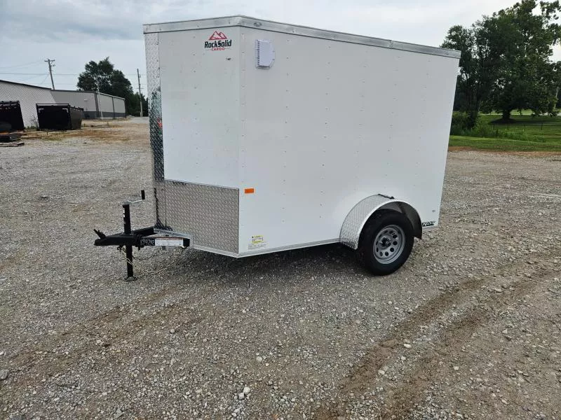 2026 Rock Solid 5X8 SINGLE AXLE CARGO W/RAMP DOOR & 6' HEIGHT