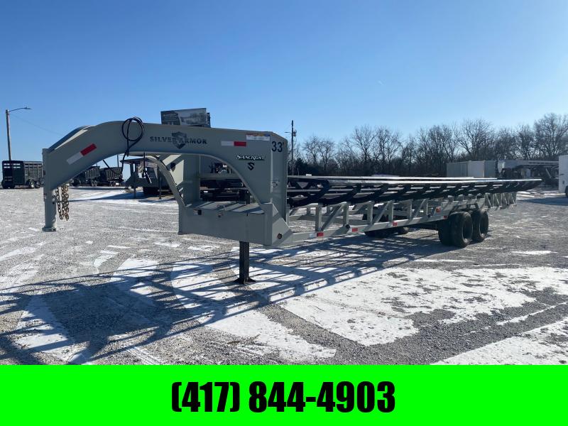 2024 SILVER ARMOR 33' TANDEM DUAL IN LINE HYDRAULIC DUMP HAY TRAILER