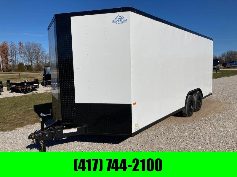 2022 Rock Solid 8.5X20 TANDEM 10K CARGO W/ REAR RAMP DOOR & 7' HEIGHT 2022 Rock Solid 8.5X20 TANDEM 10K CARGO W/ REAR RAMP DOOR & 7' HEIGHT