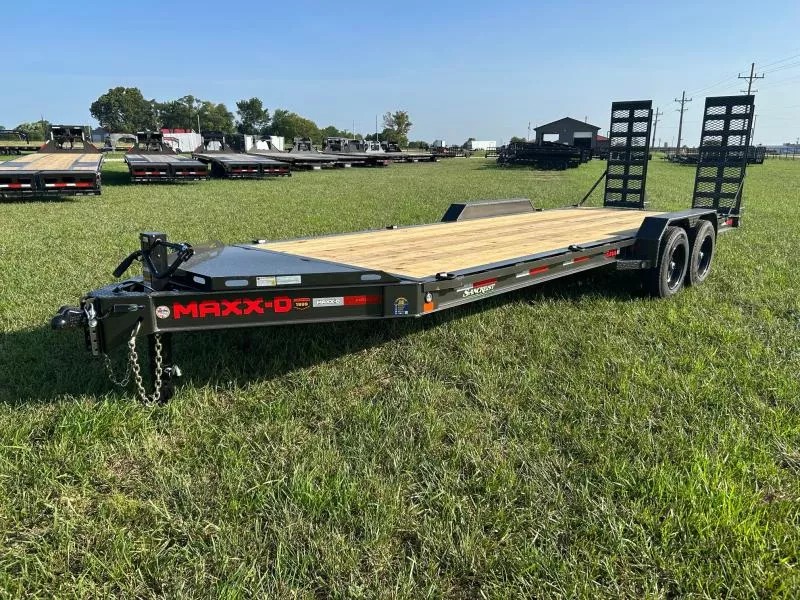 2026 MAXX-D 83x22 Tandem 17.5K Equipment Trailer w/ Standup Ramps & Toolbox
