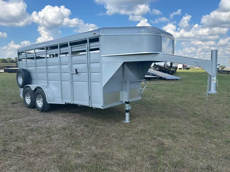 2026 Calico 6x16x6'6" Tall Tandem 7K GN Livestock Trailer w/ Swing/Slide Rear Door & Swinging Cut Gate