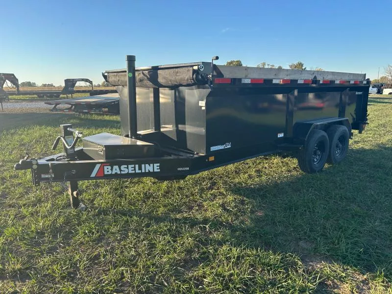 2025 Baseline 82x16 Tandem 16K Telescopic Dump w/ 3' Sides & Board Brackets