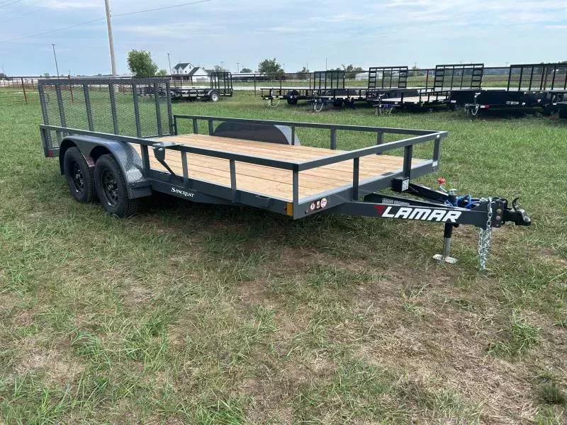 2026 Lamar 83x16 Tandem 7K Utility w/ 2' Dove & 3' Ramp Gate
