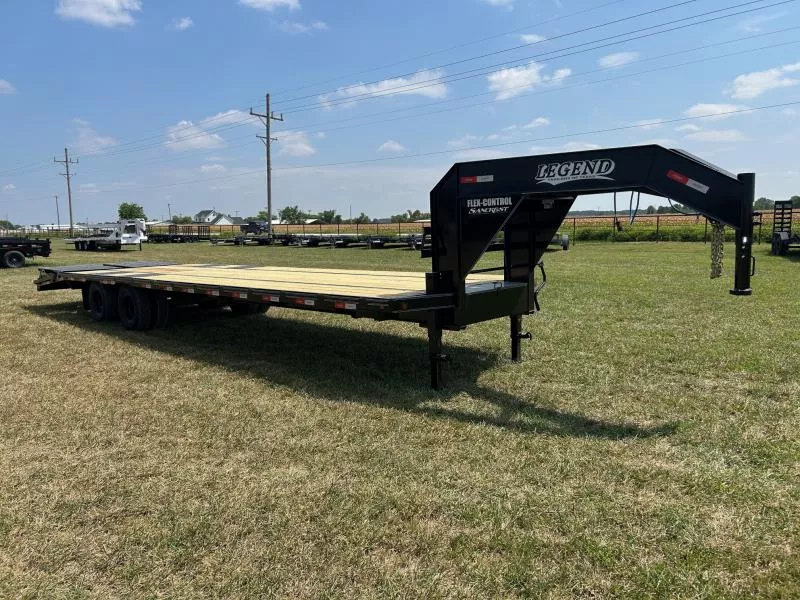 2025 Legend 102x32 Tandem 22.5K GN Flatbed w/ 5' Dove & Mega Ramps