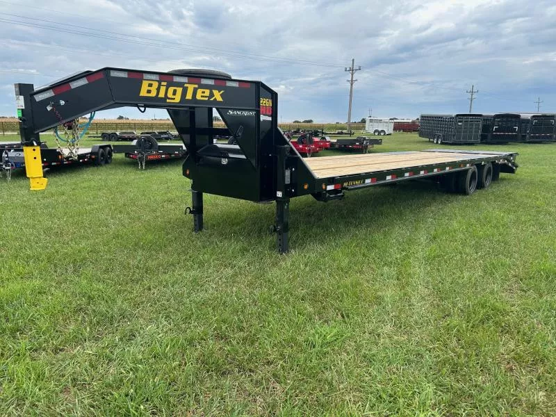 2026 Big Tex 102x33 Tandem 23.9K GN Flatbed w/ Mega Ramps & 17.5" 17 Ply Tires