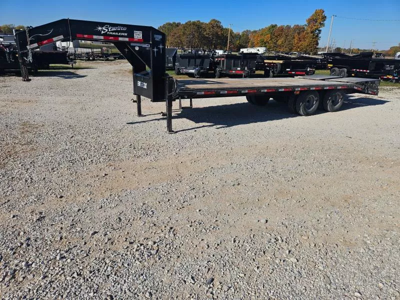 2024 Starlite 102X25 TANDEM LO-PRO GOOSENECK W/10K AXLES 14PLY TIRES & MAX RAMPS