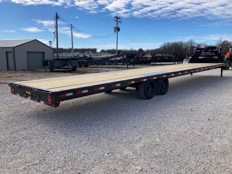 2025 Big Tex 102X40 TANDEM 17.5K GN STRAIGHT DECK W/ SLIDE IN RAMPS, LOAD LIGHTS & WINCH TRACK
