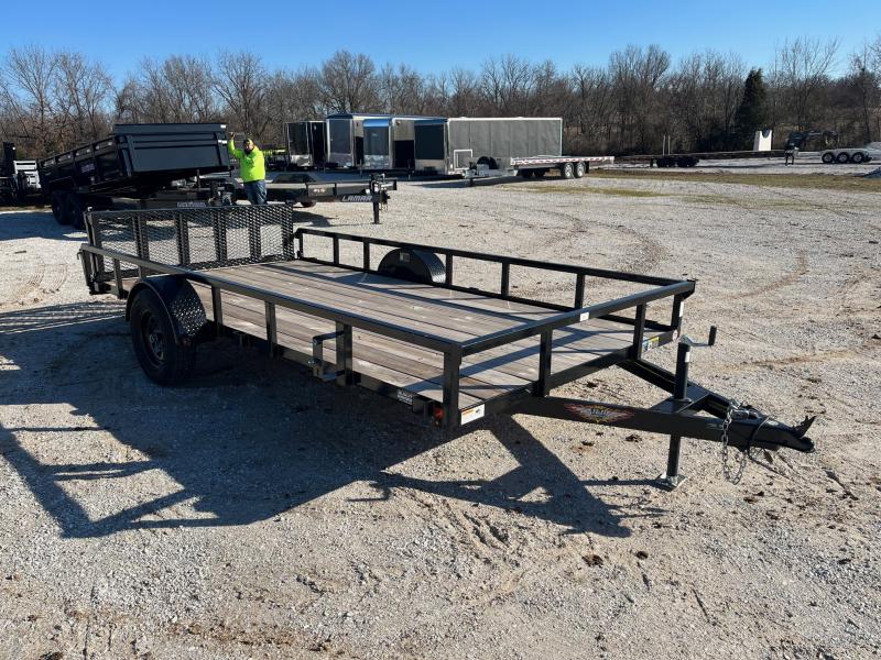 2022 H&H Utility 82x14 w/ BiFold Gate Sancrest Trailers Flatbed