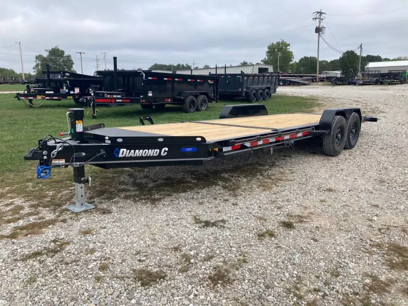 2026 Diamond C 82X22 TANDEM 14.9K W/ 6' STATIONARY DECK, 16' TILT DECK, 14 PLYS & LARGE TOOL BOX