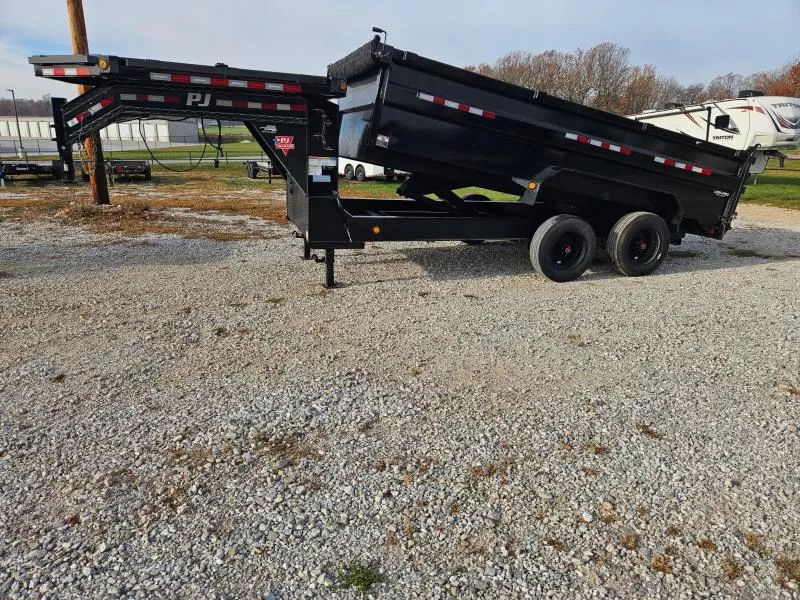 2022 PJ 83X16 TANDEM GOOSENECK DUMP W/10K AXLES 36" SIDES & DECK ON NECK