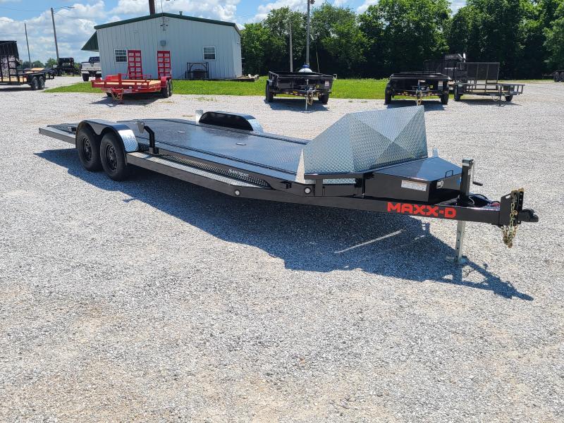 2021 MAXXD 83X24 TANDEM 10K CARHAULER W/ ROCK SHIELD, TOOLBOX, WINCH