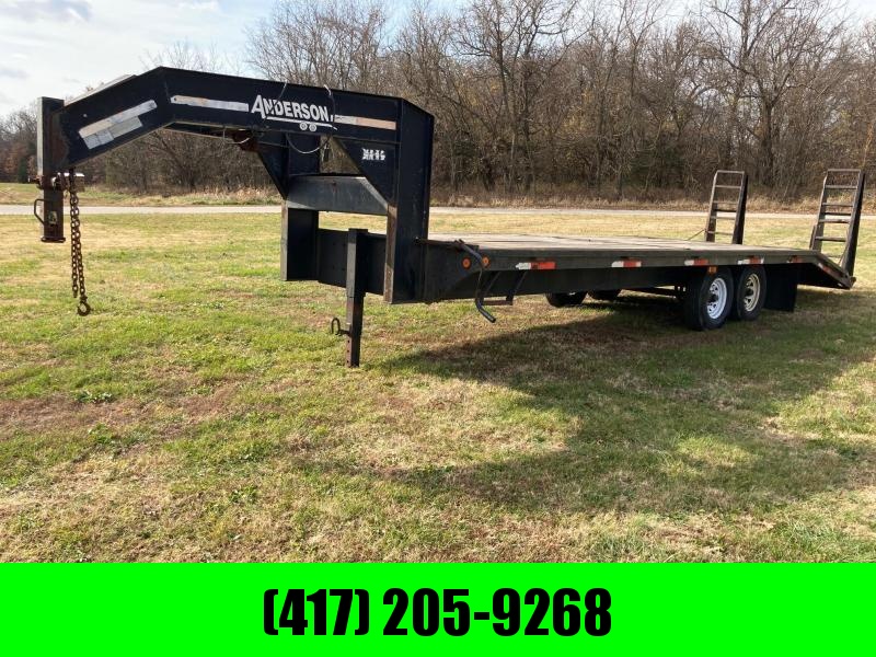 2004 Anderson Manufacturing 102x25 Tandem 14K GN Flatbed Trailer 2004 Anderson Manufacturing 102x25 Tandem 14K GN Flatbed Trailer