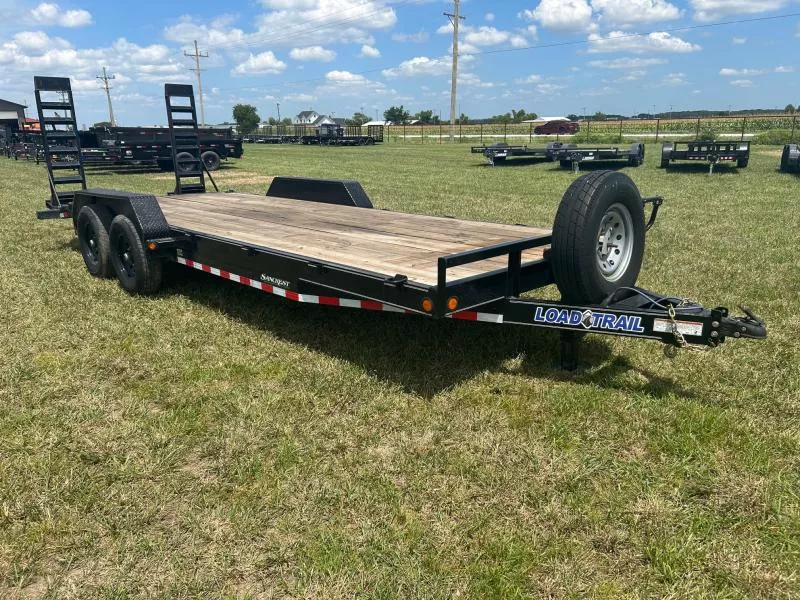 2021 Load Trail 83x22 Tandem 14K Equipment Trailer w/ Standup Ramps & Spare Tire
