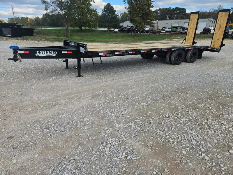 2026 Legend 102X28 TANDEM LO-PRO PINTLE W/12K AXLES 14PLY TIRES & WOOD FILLED DOVE/RAMPS 