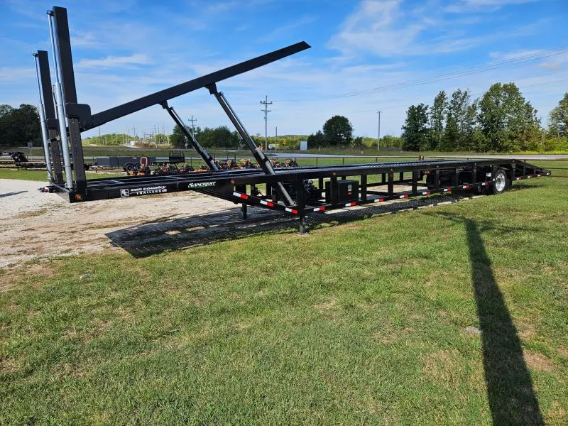 2025 Sun Country 102X53 4 CAR SINGLE AIR RIDE AIR BRAKE CAR HAULER W/10GA FLOOR WIDE REAR RAMP & ZINC PRIMER
