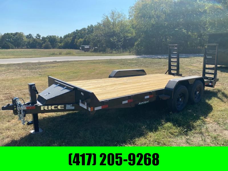 2022 Rice 82x18 Tandem 14K Equipment Trailer w/ Standup Ramps 2022 Rice 82x18 Tandem 14K Equipment Trailer w/ Standup Ramps