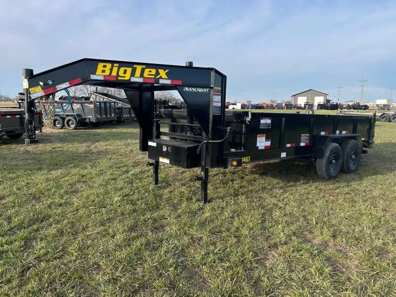 2026 Big Tex 83x16 Tandem 15.9K GN Telescopic Dump w/ 2' Sides & Slide In Ramps