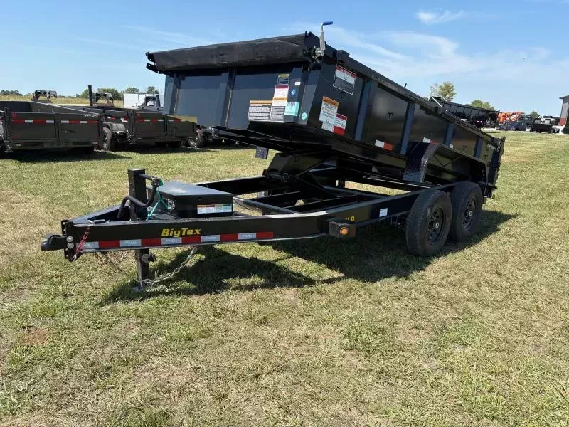 2026 Big Tex Trailers 14LP 83x14 Tandem 14K  Dump Trailer W/2' Sides and Slide In Ramps