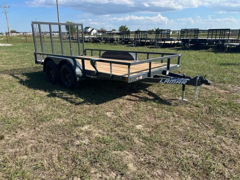 2026 Lamar 83x14 Tandem 7K Utility w/ 4' Ramp Gate