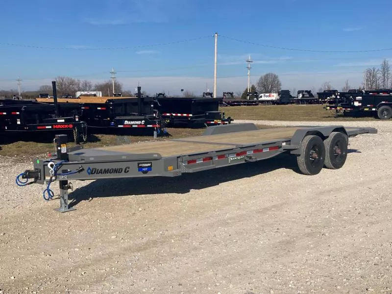 2026 Diamond C 82X22 TANDEM 20K TILT W/ 6' STATIONARY DECK, 16' TILT DECK, LARGE TOOLBOX & 2-SPEED JACK