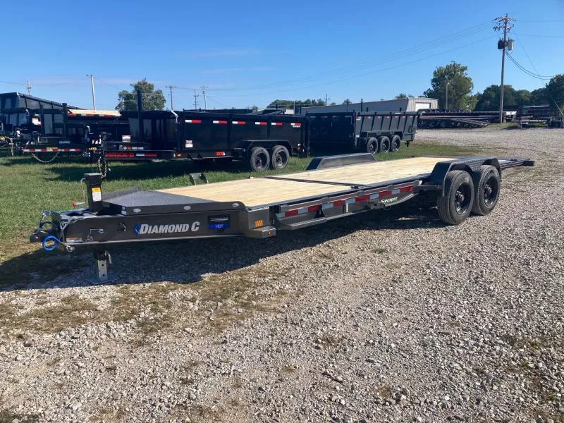 2026 Diamond C 82X22 TANDEM 20K TILT W/ 6' STATIONARY DECK, 16' TILT DECK, LARGE TOOLBOX & 2-SPEED JACK