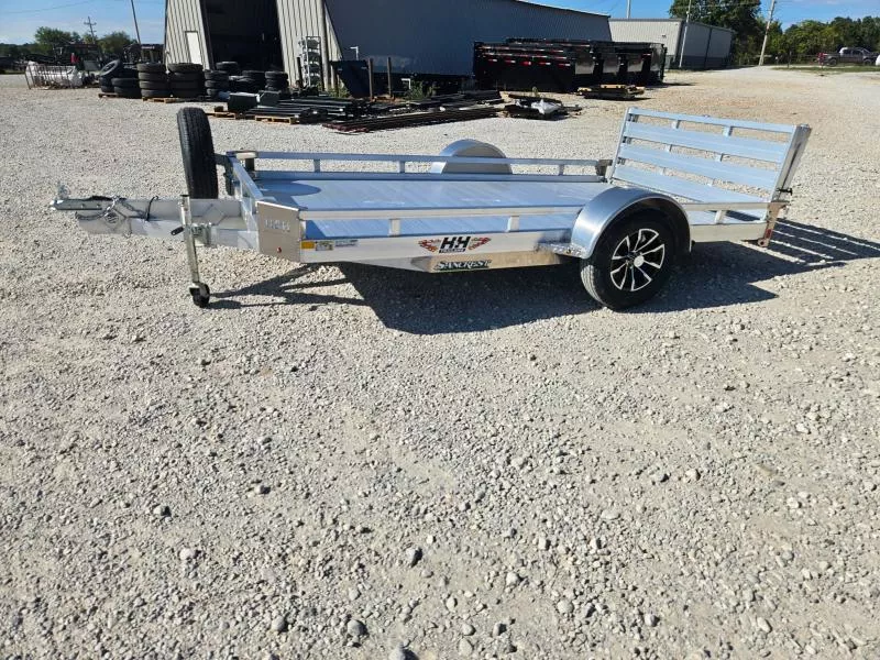 2026 H&H 76X12 SINGLE 3.5K ALUMINUM UTILITY W/EXTRUDED DECK & BI-FOLD GATE