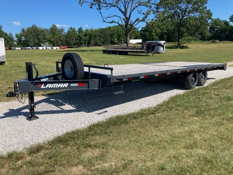 2024 Lamar 102X24 TANDEM 14K DECKOVER W/ SLIDE IN RAMPS & SPARE