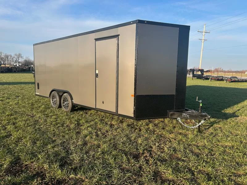 2026 Rock Solid 8x5x20 Tandem 10K Cargo w/ 7' Interior Height, Aluminum Wheels, & .080 Polycore Sheeting