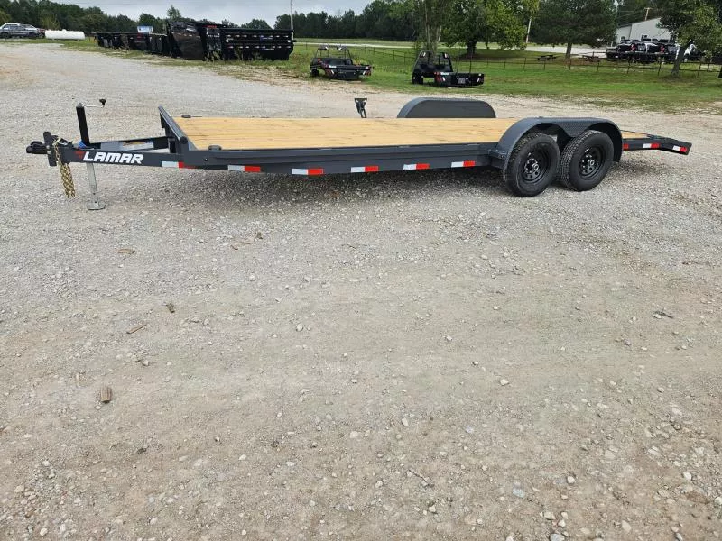 2026 Lamar 83X22 TANDEM 10K CAR HAULER W/2' STEEL DOVE & SLIDEOUT RAMPS