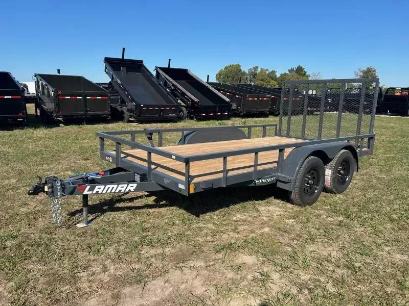 2026 Lamar 83x14 Tandem 7K Utility w/ 4' Ramp Gate