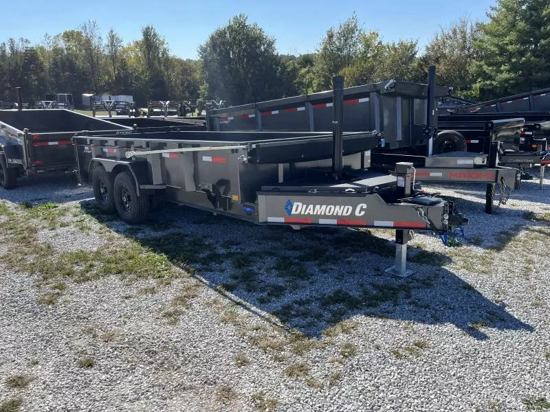 2026 82x16 14.9K Diamond C Dump w/ Spring Loaded Tarp/ Two Speed Jack/ 14ply Tires