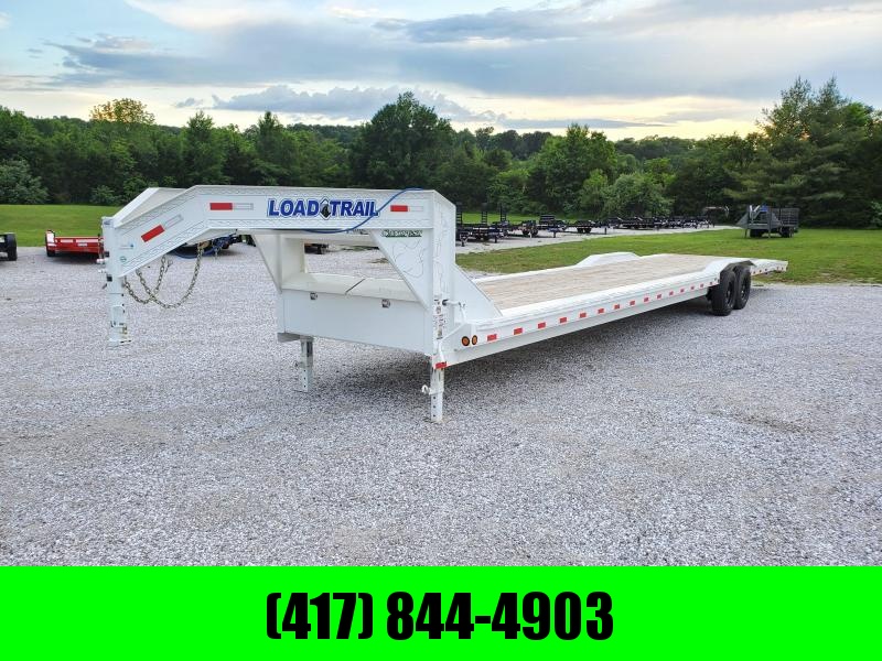 2020 Load Trail 102" x 40' Tandem Gooseneck Carhauler WHITE ((( USED 3 TIMES))) 2020 Load Trail 102" x 40' Tandem Gooseneck Carhauler WHITE ((( USED 3 TIMES)))