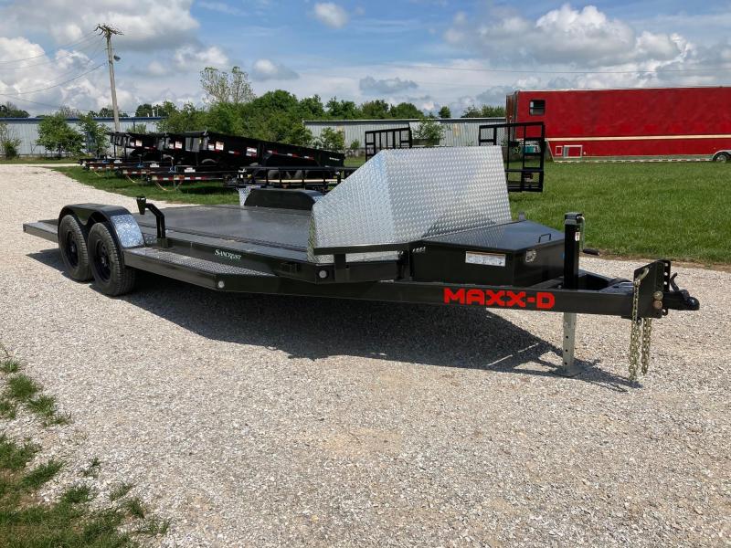 2021 MAXXD 83X20 TANDEM 10K CARHAULER W/ ROCK SHIELD, TOOLBOX, WINCH