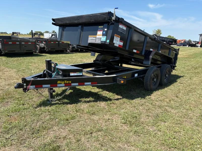 2026 Big Tex Trailers 14LP 83x16 Tandem 14K  Dump Trailer W/2' Sides and Slide In Ramps