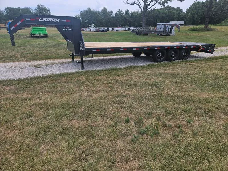 2026 Lamar 102X25 TRIPLE 21K GOOSENECK W/MAX RAMPS & 17.5/16PLY