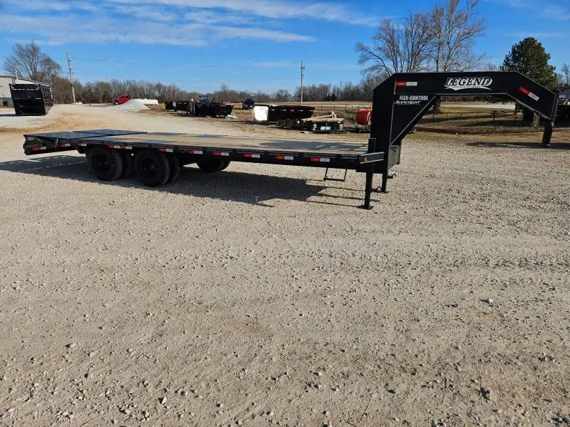 2026 Legend 102X25 TANDEM DUAL LO-PRO GOOSENECK W/10K AXLES RETRACTABLE STEPS & MAX RAMPS