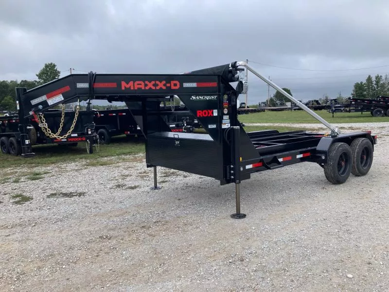2026 MAXX-D 83X24 TANDEM 18K GN ROLL OFF W/ HYDROJACKS, 22K WINCH, POWER TRAP & WIRELESS REMOTE
