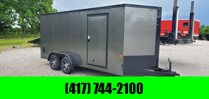 2020 Rock Solid 7X16 TANDEM 7K BLACK OUT W/ALUMINUM WHEELS & 6'6" HEIGHT 2020 Rock Solid 7X16 TANDEM 7K BLACK OUT W/ALUMINUM WHEELS & 6'6" HEIGHT